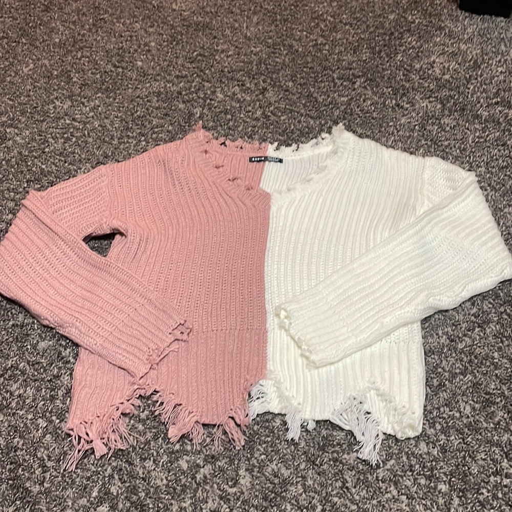 Split color sweater